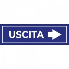 Uscita freccia destra v2 in plexiglass trasparente da soffitto