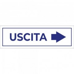 Uscita freccia destra v4 in plexiglass trasparente da soffitto