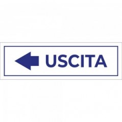 Uscita freccia sinistra v4 in plexiglass trasparente da soffitto