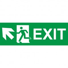 Scritta Exit sinistra alto in alluminio composito da parete