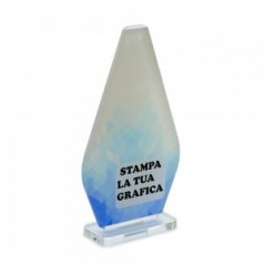 Trofeo di Partecipazione in plexiglass trasparente retrostampato goccia