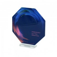 Trofeo di Partecipazione in plexiglass trasparente retrostampato ottagonale