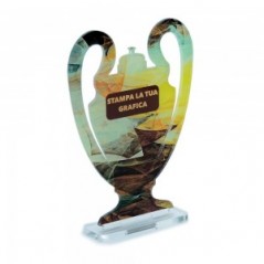 Trofeo di Partecipazione in plexiglass trasparente retrostampato coppa