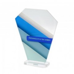 Trofeo di Partecipazione in plexiglass trasparente retrostampato diamante