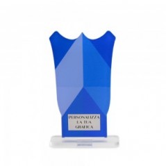 Trofeo di Partecipazione in plexiglass trasparente retrostampato stendardo invertito