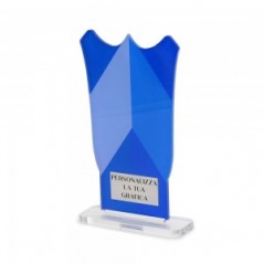 Trofeo di Partecipazione in plexiglass trasparente retrostampato stendardo invertito