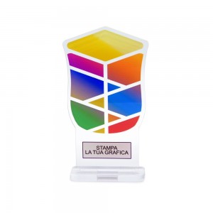 Trofeo di Partecipazione in plexiglass trasparente retrostampato scudo