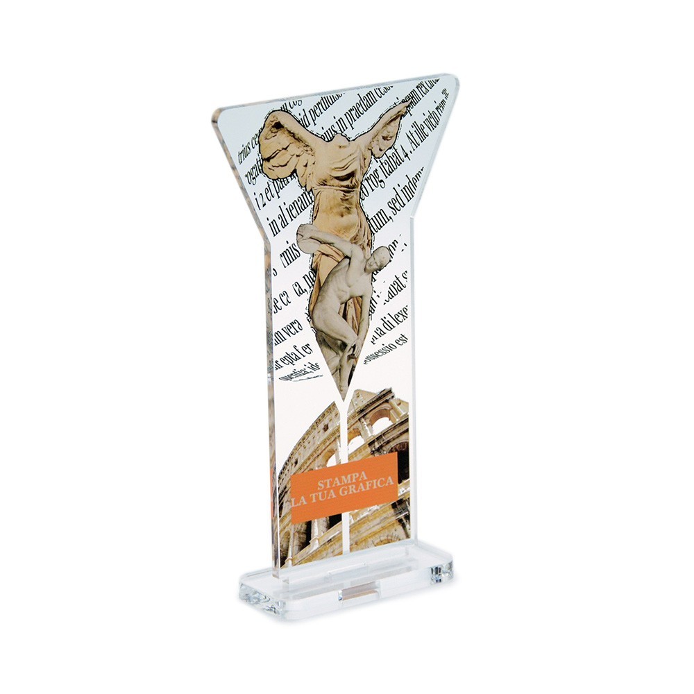 Trofeo di Partecipazione in plexiglass trasparente retrostampato imbuto