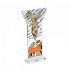 Trofeo di Partecipazione in plexiglass trasparente retrostampato imbuto