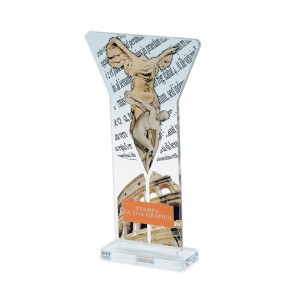 Trofeo di Partecipazione in plexiglass trasparente retrostampato imbuto