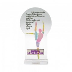 Trofeo di Partecipazione in plexiglass trasparente retrostampato lampadina