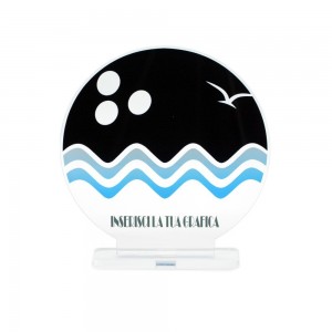 Trofeo di Partecipazione in plexiglass trasparente retrostampato cerchio
