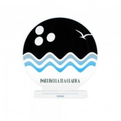 Trofeo di Partecipazione in plexiglass trasparente retrostampato cerchio