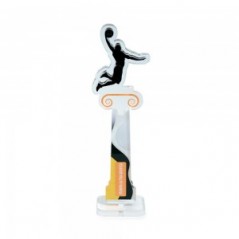 Trofeo di Partecipazione in plexiglass trasparente retrostampato cestita su colonna