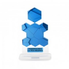 Trofeo Smart in plexiglass trasparente retrostampato omino stilizzato