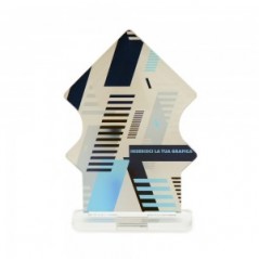 Trofeo Smart in plexiglass trasparente retrostampato pino