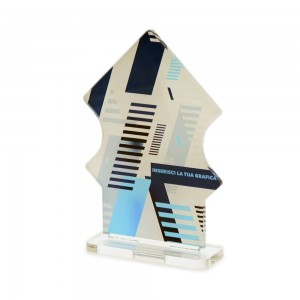Trofeo Smart in plexiglass trasparente retrostampato pino