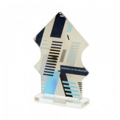 Trofeo Smart in plexiglass trasparente retrostampato pino