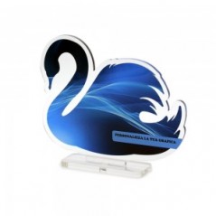 Trofeo Smart in plexiglass trasparente retrostampato cigno