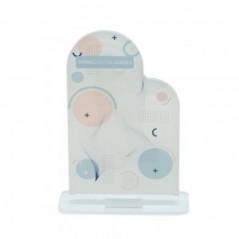 Trofeo Template in plexiglass trasparente retrostampato arco con rientranza lato destro