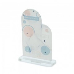 Trofeo Template in plexiglass trasparente retrostampato arco con rientranza lato destro