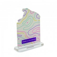 Trofeo Template in plexiglass trasparente retrostampato orso sulla banchisa