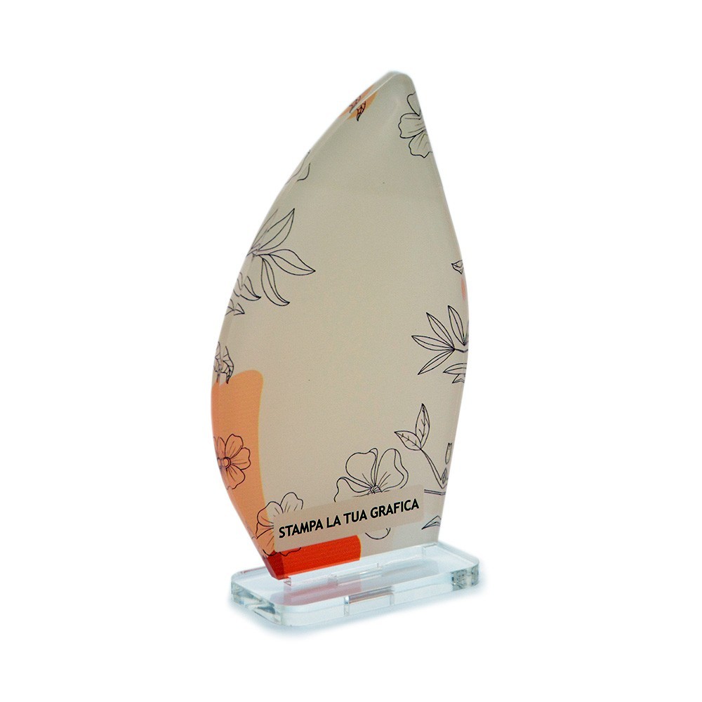 Trofeo Template in plexiglass trasparente retrostampato vela
