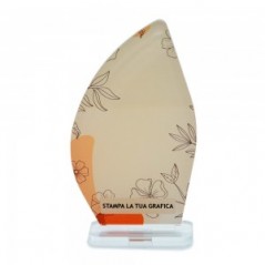 Trofeo Template in plexiglass trasparente retrostampato vela