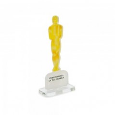 Trofeo Template in plexiglass trasparente retrostampato statuetta Oscar