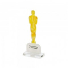 Trofeo Template in plexiglass trasparente retrostampato statuetta Oscar