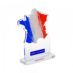 Trofeo Template in plexiglass trasparente retrostampato Francia