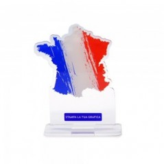 Trofeo Template in plexiglass trasparente retrostampato Francia