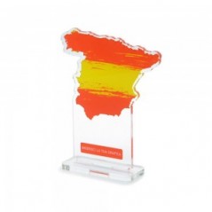 Trofeo Template in plexiglass trasparente retrostampato Spagna