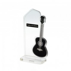 Trofeo Template in plexiglass trasparente retrostampato chitarra