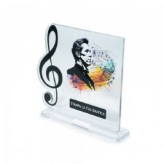 Trofeo Template in plexiglass trasparente retrostampato chiave di violino