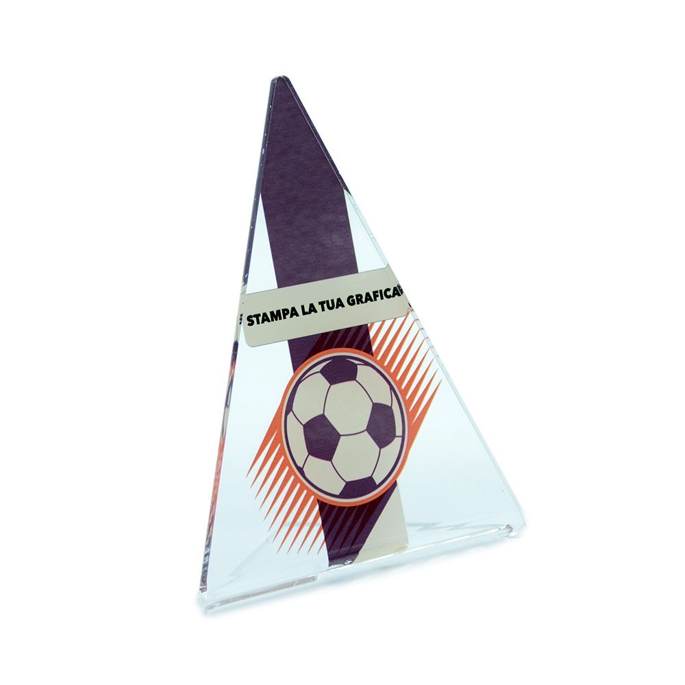 Targa di Partecipazione in plexiglass trasparente retrostampato triangolare