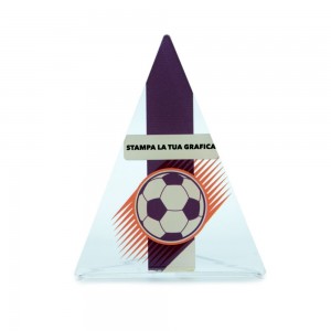 Targa di Partecipazione in plexiglass trasparente retrostampato triangolare