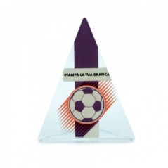 Targa di Partecipazione in plexiglass trasparente retrostampato triangolare