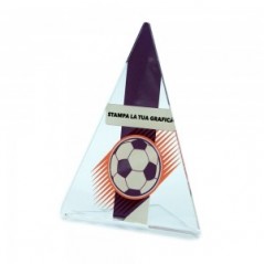 Targa di Partecipazione in plexiglass trasparente retrostampato triangolare