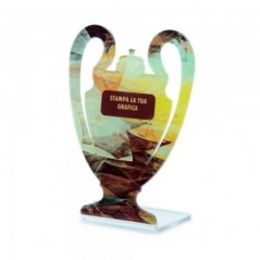 Targa di Partecipazione in plexiglass trasparente retrostampato coppa