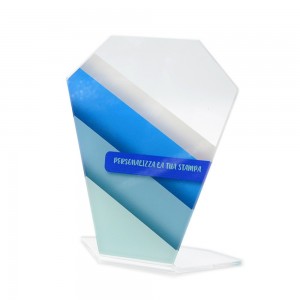 Targa di Partecipazione in plexiglass trasparente retrostampato diamante