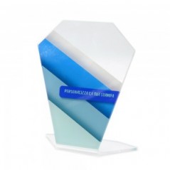 Targa di Partecipazione in plexiglass trasparente retrostampato diamante