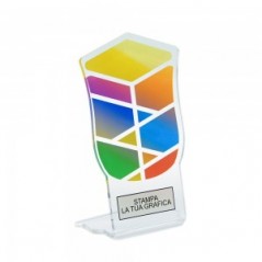 Targa di Partecipazione in plexiglass trasparente retrostampato scudo