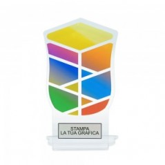 Targa di Partecipazione in plexiglass trasparente retrostampato scudo