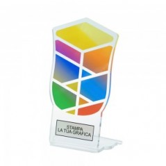 Targa di Partecipazione in plexiglass trasparente retrostampato scudo
