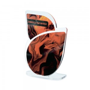 Targa Smart in plexiglass trasparente retrostampato doppia goccia