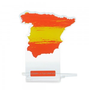 Targa Template in plexiglass trasparente retrostampato Spagna