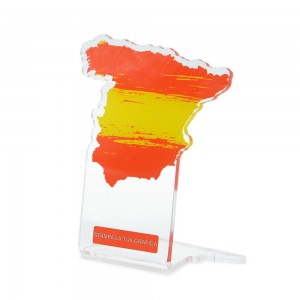 Targa Template in plexiglass trasparente retrostampato Spagna