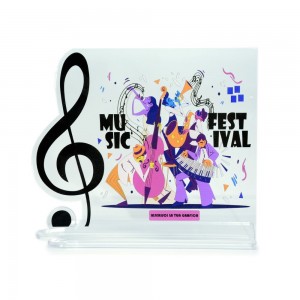 Targa Template in plexiglass trasparente retrostampato chiave di violino