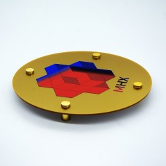 Targa in Plexiglass Gold Stampata Circolare
